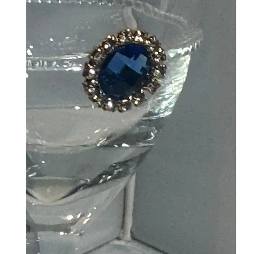 Pier‎ 1 Caroline Blue Jewel wine glasses 2